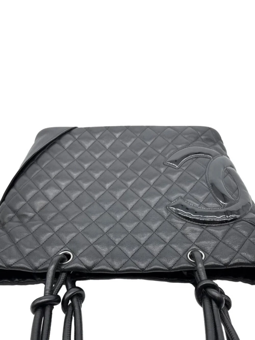 Chanel  Cambon Ligne Large Quilted Calfskin Leather Tote Bag Black